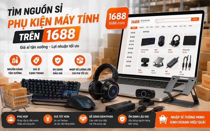 nguồn hàng phụ kiện máy tính trên 1688
