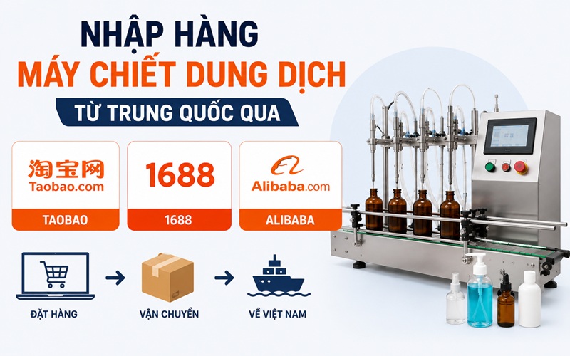 nhập hàng máy chiết qua sàn thương mại điện tử