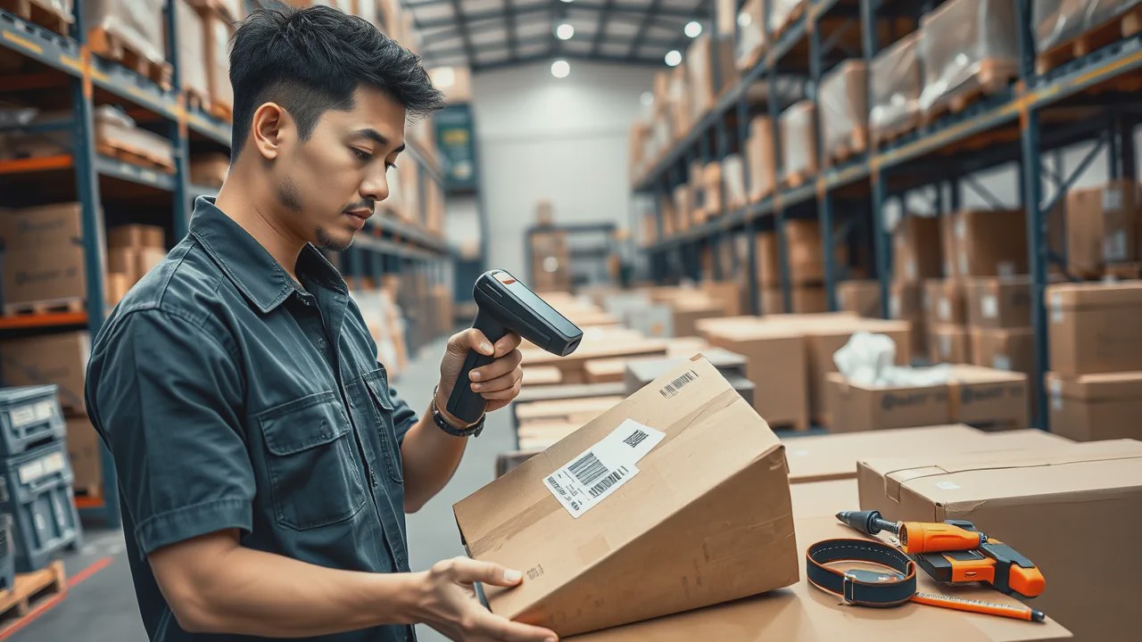 Khi hàng về kho, quét mã trước rồi mới mở bao Khi hàng về kho, quét mã trước rồi mới mở bao